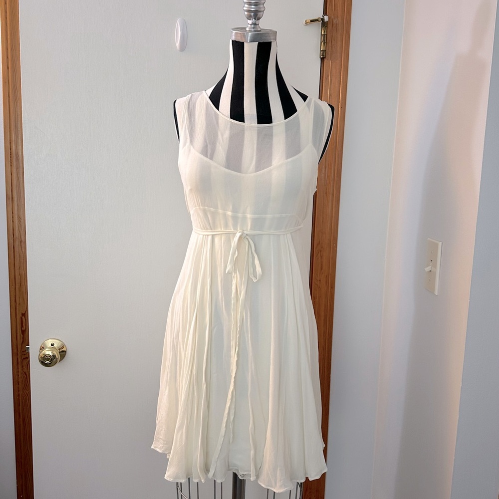 DOLCE & GABBANA Vintage Cream 90s Slip Dress L